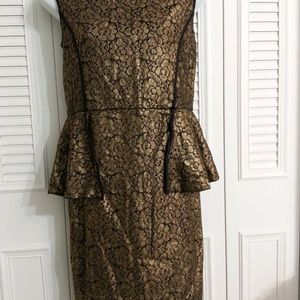 Black Gold Peplum 74WD New Very elegant Dress